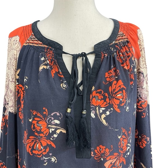Anthropologie Meadow Rue 100% Silk Boho Blouse Size Small - Picture 3 of 12
